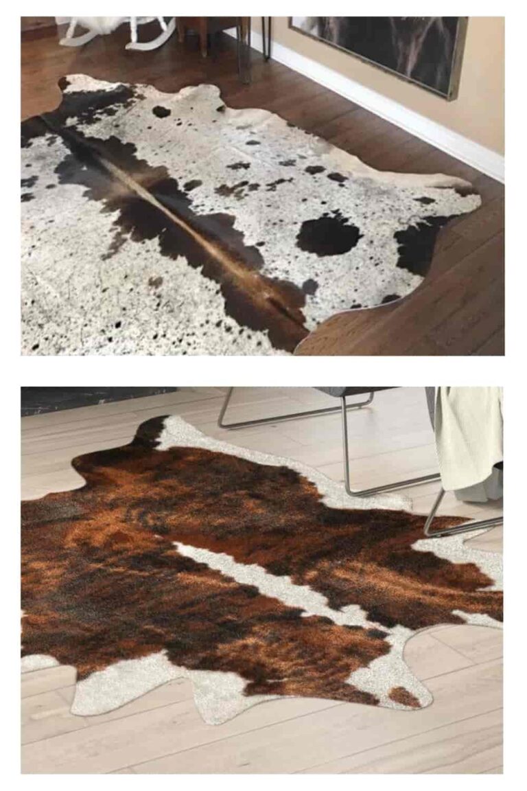 Real Cowhide Rug Living Room Ideas Layered Cowhide Rugs