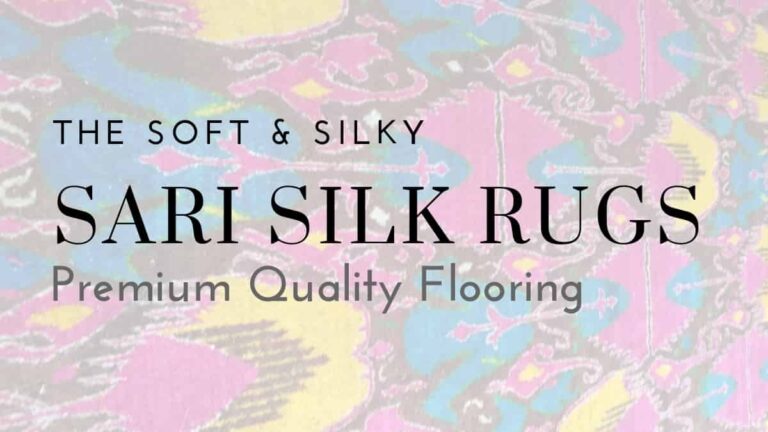 sari silk rug from india