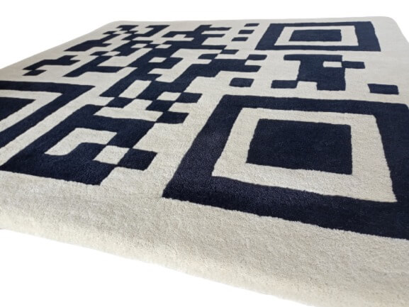 custom qr code area rug