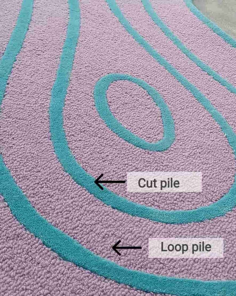 loop vs cut pile hand tufted rug