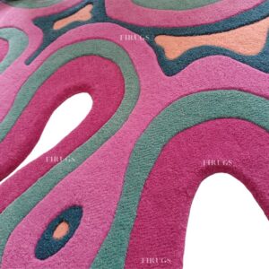 squiggle novelty shaped rug