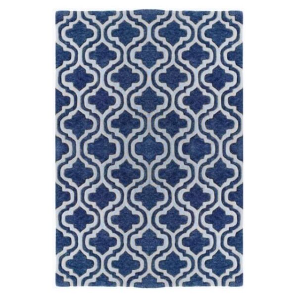 Blue Quatrefoil Rug