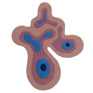 Whimsy Rug by Firugs – funky-shaped hand-tufted wool rug from India with abstract multi-level pile design