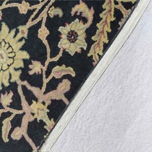 midnight-bloom-hand-tufted-rug Black hand-tufted New Zealand wool rug