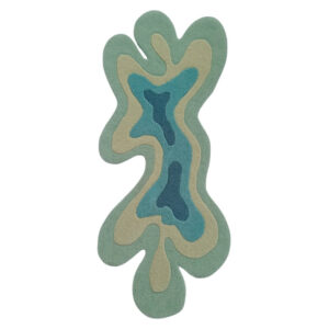Swirl Rug – Modern irregular hand-tufted wool rug with layered pile and abstract organic shape