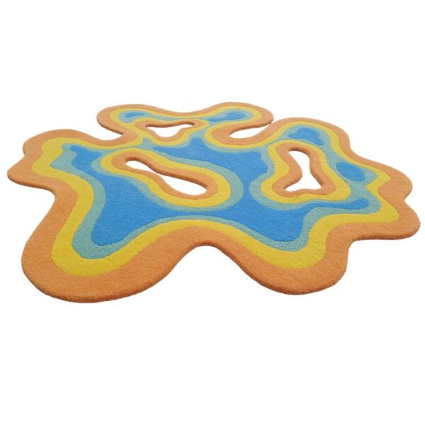 tropiswirl ocean abstract modern wool rug