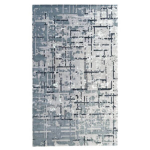 Axis modern abstract hand-tufted New Zealand wool and viscose rug featuring an architectural grid-inspired design, handcrafted in India by FiRugs.